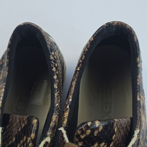 The Flexx Snakeskin‎ Print Lace up Sneakers Tan Brown Women's size 7.5 - Picture 5 of 9